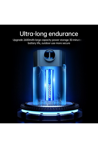 Wezone Kablosuz Li-po Hava Pompa, 6000pa Basınç, 120l/dk Akış, 2 Uçlu, Yüzme Çemberi/sünger Yatağı İçin, Siyah