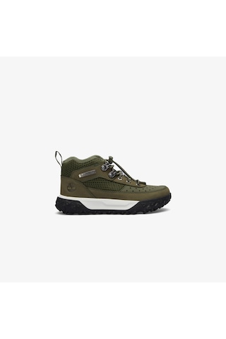Timberland Greenstride Motion 6 Mid Lace Up Çocuk Yeşil Outdoor Ayakkabı Düz Tb0a67ava581 Yeşil
