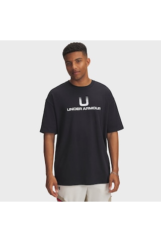 Under Armour Heavyweight U Logo Erkek Siyah Tişört SIYAH