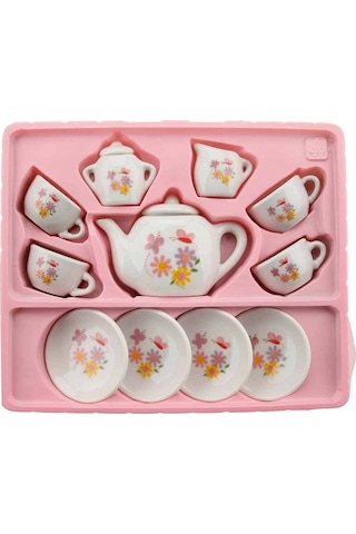 Sunman 13 Parça Porselen Çay Seti Çiçek Desenli CH1501