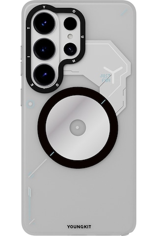 Galaxy S26 Ultra Kılıf M-safe Uyumlu Disk Desenli Youngkit Disc Battle Kapak Gri
