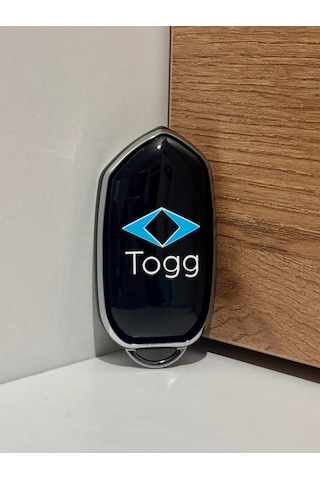Amblemli Togg T10x-t10f Uyumlu Anahtar Kılıfı Siyah-gümüş