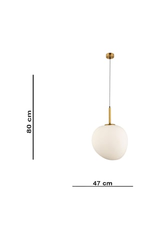 Lampaluce Modern Tasarımlar Opaco Tekli Sarkıt 47cm Eskitme