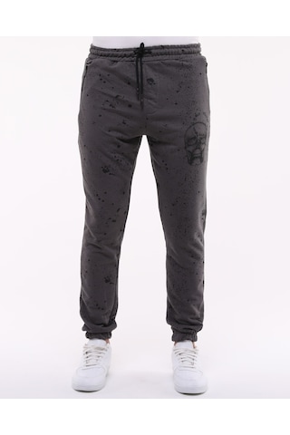 Bella Dossi Kuru Kafa Baskılı Eşofman Altı Gri