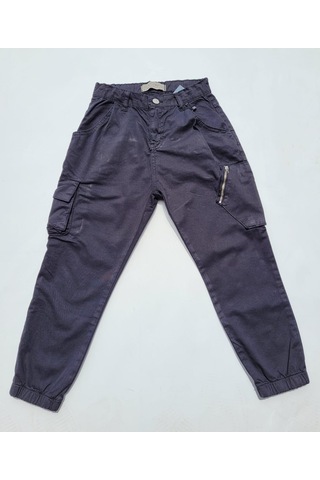 Jack Lions Erkek Çocuk Paçası Lastikli Kargo Cepli Pantolon-7799-siyah Siyah