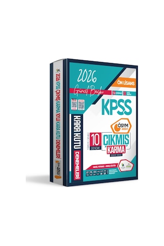 2026 KPSS Önlisans GY-GK ÖSYM Arşivi Çıkmış Karma Kara Kutu 10lu Deneme Paketi Dijital Çözümlü