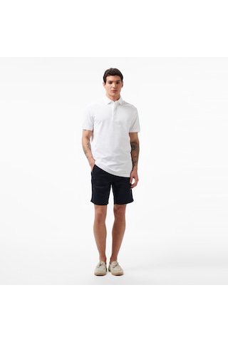 Nautica Erkek Siyah Slim Fit Keten Şort Düz B35214t Siyah