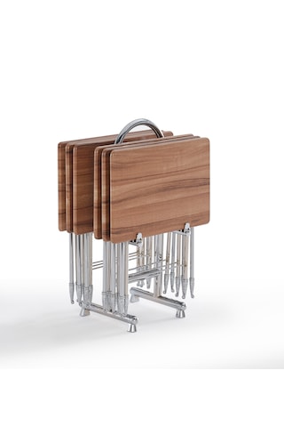 Hanedan Kahverengi 6'lı Çanta Sehpa