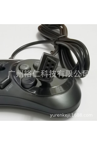 Yunboo Sega İçin 9 Pinli Siyah 16 Bit Oyun Kolu - Hızlı/yavaş Vuruş Fonksiyonu, Taşınabilir Oyuncu Kolu