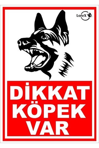 Köpek Var Pvc Uyarı Levhası