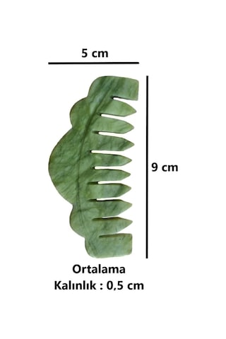 Yeşim Taşı Gua Sha Doğal Taş Tarak