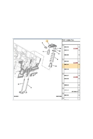 Piyano Tuşu 307 407 C5 Iı Expert Iıı Dw10 50006096-0903j4