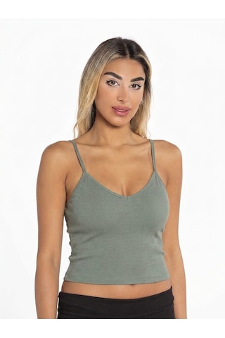 Defnem 8102 Pedli Kaşkorse Crop Haki