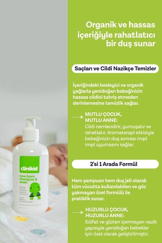 Clinikid Yenidoğan Şampuan & Duş Jeli