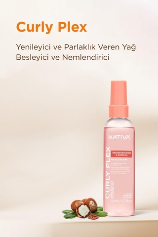 Kativa Curly Plex Bukle Onarıcı & Parlatıcı Yağ 110 Ml