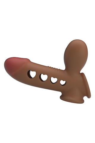 Lilitushop Hava Yastıklı Premium Melez Renk Silikon Penis Kılıfı