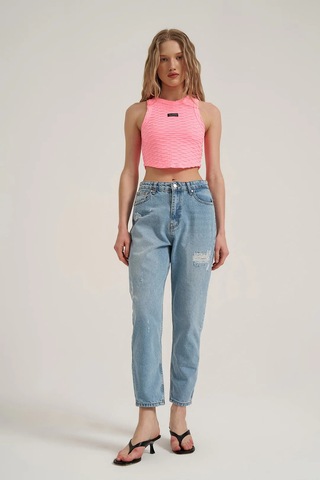 Olla Collection Etiket Detaylı Atlet Pembe Pembe