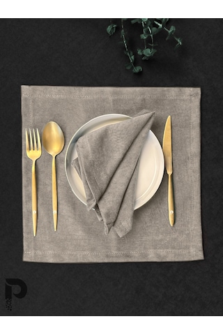 Taş Kumaş Peçete Daily Serisi Kadife Görünümlü Taş