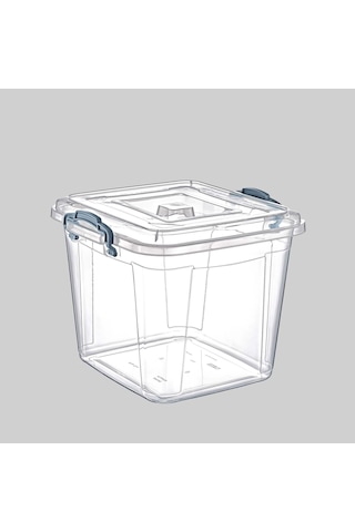 Polytime Mulibox Şeffaf Kilitli Mutfak Eşya Gıda Saklama Düzenleme Kabı Kutusu - Kare - 10 Litre