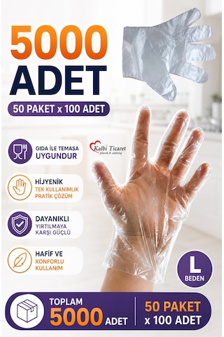 Şeffaf Eldiven 5000 Adet Hışır Poşet Eldiven Kullan At Tek Kullanımlık Eldiven