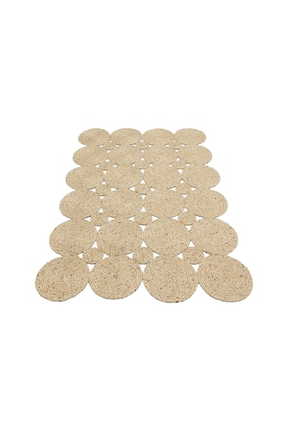 Patna Ptn 01 Natural Jüt Hasır Görünümlü Hav Toz Vermez Dekoratif Örgü Halı