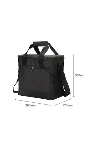 Pazly Taşınabilir Isı Yalıtımlı Öğle Yemeği Çantası - İş & Kamp İçin Siyah Siyah