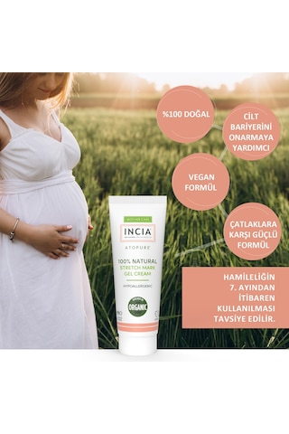INCIA %100 Doğal Karın Çatlak Jel Kremi Organik Avokado Yağı 75 ML