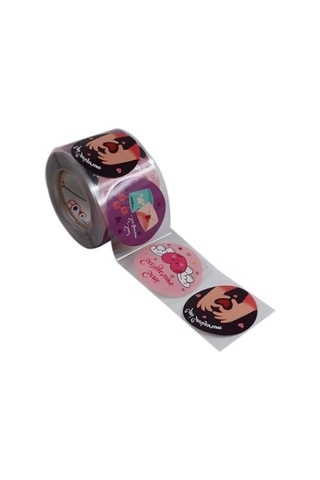 "seni Seviyorum" Etiketi Seti, 500 Adet, 5 Cm Çapında 124-Pembe