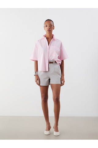 Lcw Vision Pembe Oversize Poplin Kadın Gömlek