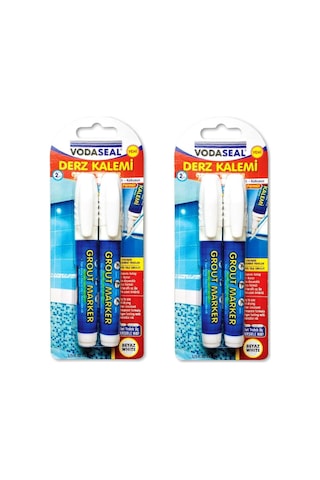 Vodaseal Fayans Derz Kalemi Beyaz 4 lü Set + 4 Adet Yedek Uç