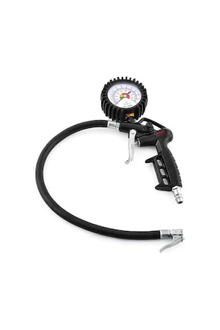 Lastik Şişirme Hava Jakı Basınç Ölçerli 0-220 Psi Analog