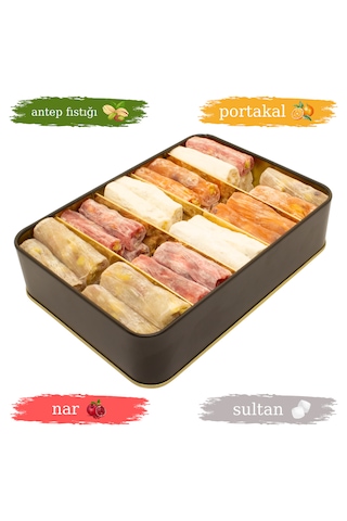 Lokumani Karışık Antep Fıstıklı Parmak Lokum 820 G