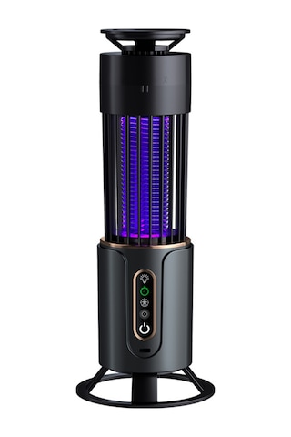 Hangfox Usb Şarjlı Ultraviyole Elektrik Şoku İle Entegre Edilmiş Ev, Yatak Odası Ve Restoranlar İçin Taşınabilir Gri Tipi Enkazatıcı Lambası