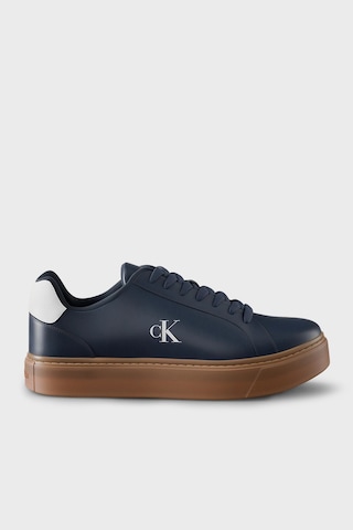 Calvin Klein Deri Logolu Sneaker Ayakkabı Ym0ym014350zv Erkek Ayakkabı Ym0ym01435 0zv Lacivert-kahve