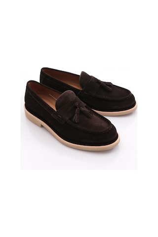 Dgn 6ym4634 Erkek Loafer Ayakkabi Kahve Süet