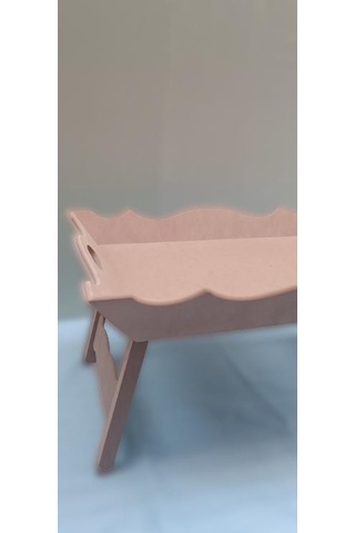 Hobi Dekoratif Tepsi Ayaklı Şımarık Model Ham Ahşap Mdf El Yapımı