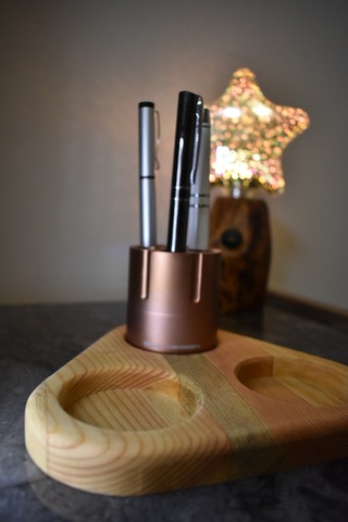 Alüminyum Revolver & Ahşap Tasarım Kalemlik Tıtan Copper