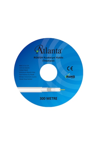 Atlanta Rg6/U4 96 Tel Cca Anten Kablosu 300 Metre Atlanta Rg6/U4 96 Tel Cca Anten Kablosu 300 Metre
