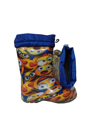 Serabien Unisex Çocuk Mavi Desenli Çizme Mavi