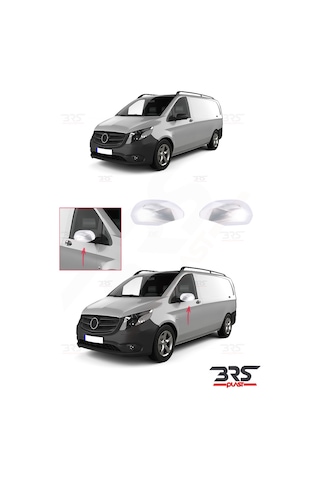 Mercedes Vito W447 Uyumlu 2015 Ve Üzeri Ayna Kapağı 2 Parça Abs Krom Kaplama