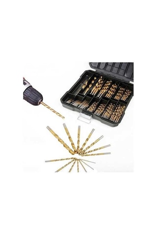 Pazly 99 Parça Hss Titanyum Kaplamalı Düz Saplı Burgu Matkap Seti - Ahşap/metal Delme Aksesuarlı, Saklama Kutusu İçerikli