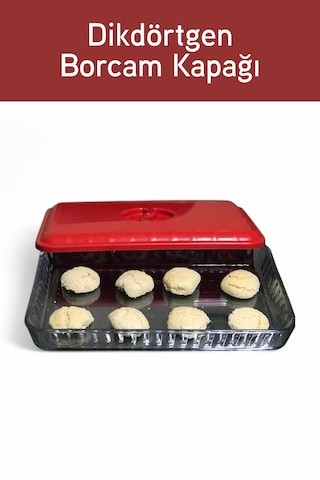 İronika Plastik Borcam Kapağı Dikdörtgen Kırmızı