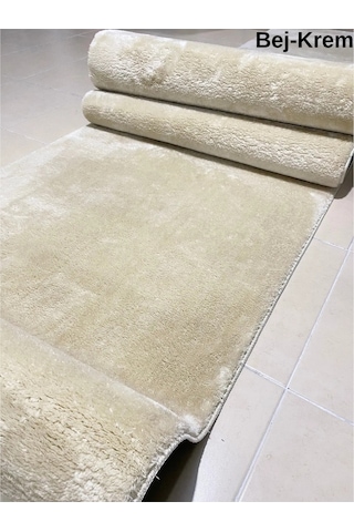 KREM Kaymaz Taban Peluş Post Yolluk Koridor Antre Mutfak Yatak Odası Kesme Halı