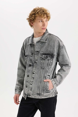 Defacto %100 Pamuk Oversize Geniş Kalıp Jean Ceket E1003ax25spnm55 Gri-nm55