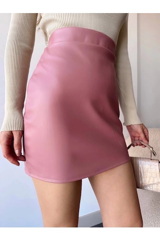Düz Deri Etek Pudra H24468 Pudra