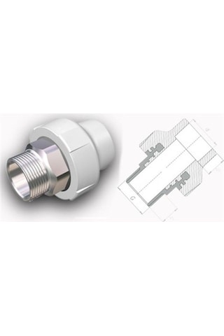 Fırat 40 Mm * 1 1/4'''' Dış Dişli Nipel Rakor Adaptör Rekor (Altı