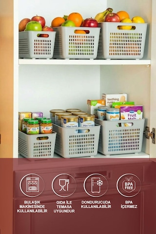 Selka Home Lavin 3'lü Dolap İçi Düzenleyici ( 2-4-7 Lt. )