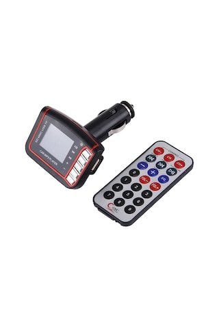 Uzaktan Kumandalı Fm Verici İle Araba Mp3 Müzik Çalar, Destek Tf / Sd Kart / Usb Flash Disk Kırmızı