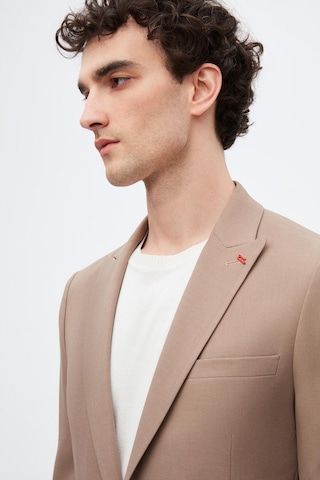 Twn Slim Fit Vizon Armürlü Uçan Blazer Kumaş Ceket 4ef04zb024092 Vizon