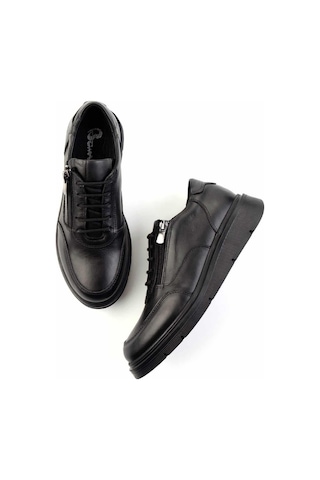 Siyah Hakiki Deri Kadın Casual Ayakkabı K01034000103 Siyah